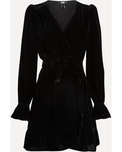 PAIGE Women's Ysabel Black Velvet Mini-dress