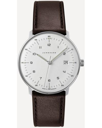 Junghans Max Bill Matt Silver-plated Quartz Watch - White