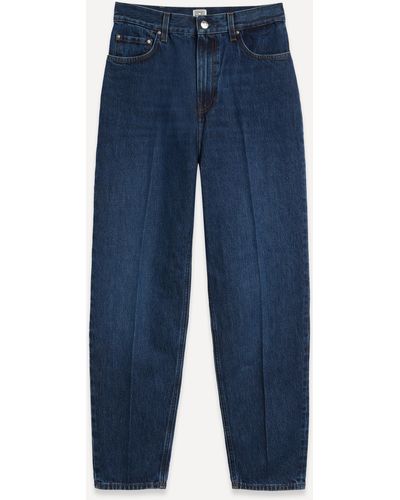 Totême Women's Wide Tapered Leg Denim Jeans 28/32 - Blue