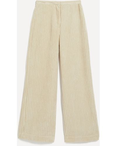 Sessun Women's Cap East Ribbed Corduroy Flared Trousers 8 - Natural