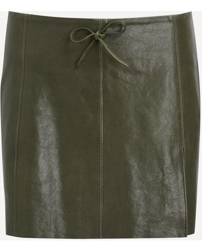 Paloma Wool Women's Vittoria Leather Skirt 10 - Green