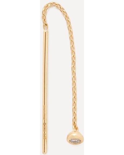 Hirotaka 18ct Gold Manhattan Diamond Chain Drop Earring One Size - White