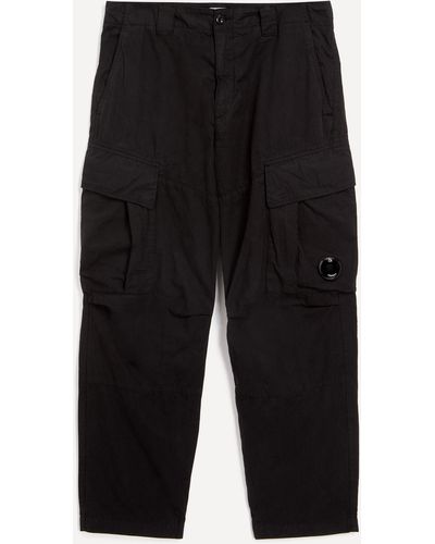 C.P. Company C. P. Company Mens Microreps Loose Cargo Trousers - Black