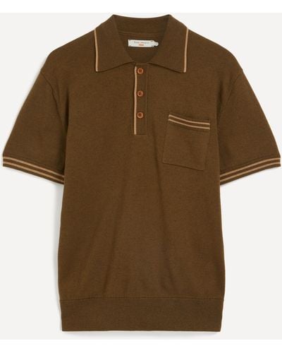 Nudie Jeans Mens Frippe Polo Club Shirt - Brown