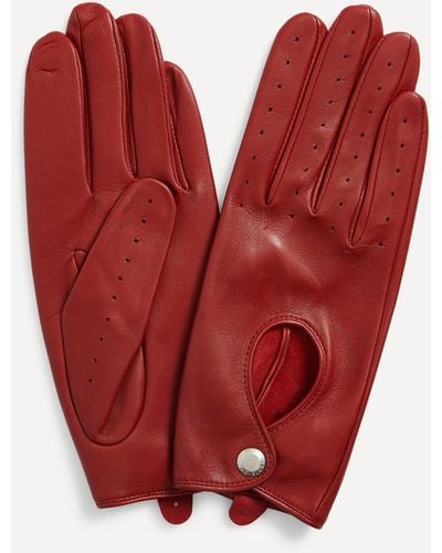 Dents Women's Thruxton Leather Driving Gloves - Red