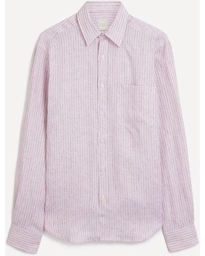 120% Lino Mens Long Sleeve Shirt Xl - Pink
