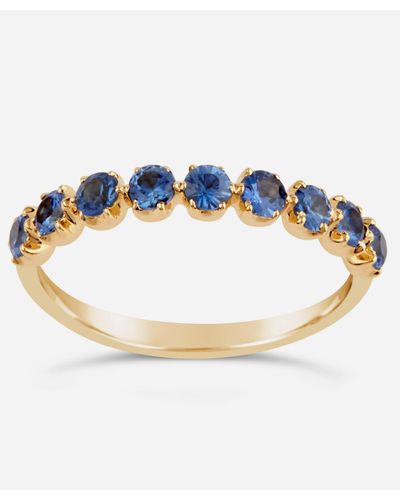 Dinny Hall Gold Elyhara Blue Sapphire Half Eternity Ring