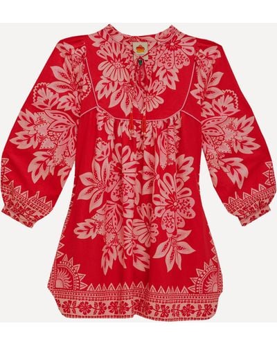 FARM Rio Women's Flora Tapestry Tapestry Red Mini-dress Xl