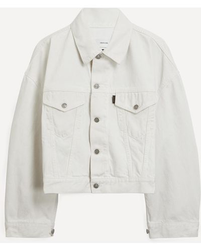 Haikure Women's Spencer Napoli Denim Jacket Xl - White