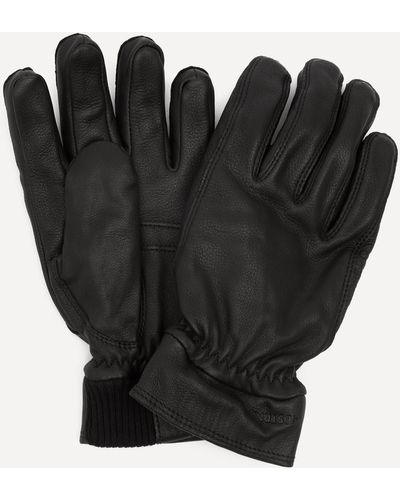Hestra Mens Kjetil Leather Gloves - Black