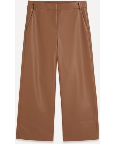Max Mara Women's Soprano Leather Trousers - Brown
