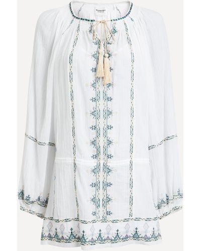 Isabel Marant Women's Parsley Cotton Voile Mini-dress 8 - White