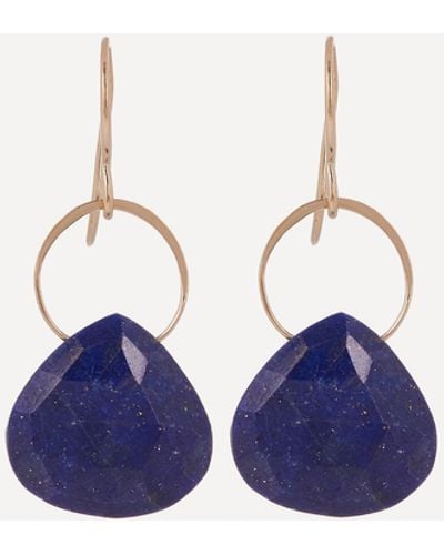 Melissa Joy Manning 14ct Gold Lapis Lazuli Drop Earrings One Size - Blue