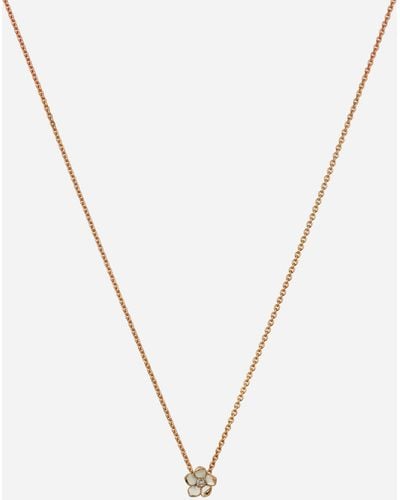Shaun Leane Rose Gold Plated Vermeil Silver And Diamond Cherry Blossom Pendant Necklace One Size - Metallic