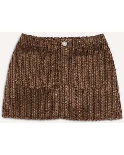 Acne Studios Women's Brown Corduroy Mini-skirt