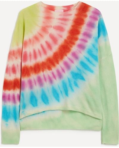 Crush Women's Painted Rainbow Nessie Crew Sweater 2 - Blue