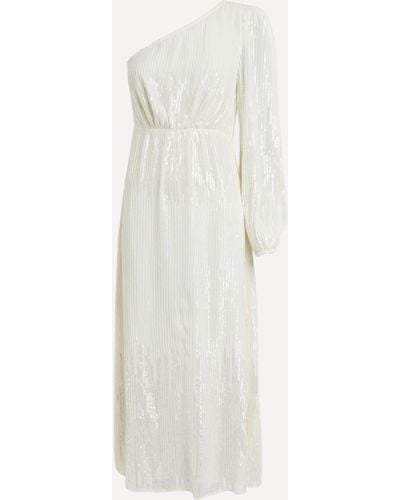 RIXO London Women's Bradshaw One-shoulder Sequin Dress 14 - White