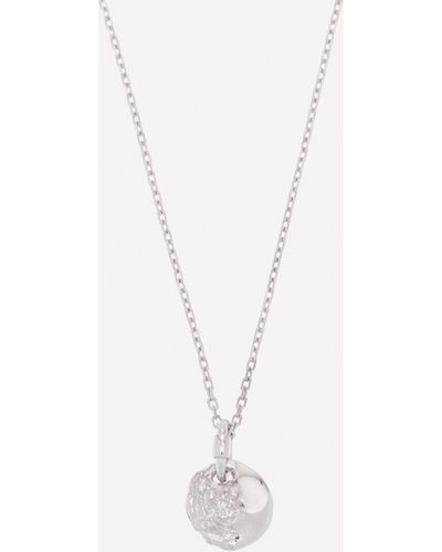 Maria Black White Rhodium-plated Aspen Pendant Necklace One