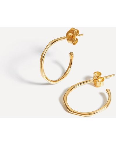 Missoma 18ct Gold-plated Vermeil Silver Small Molten Hoop Earrings One Size - Metallic