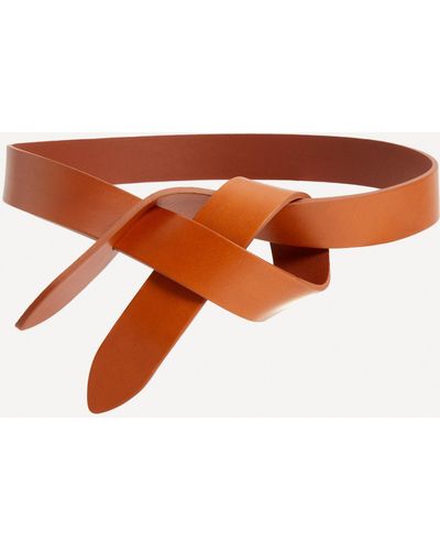 Isabel Marant Women's Lecce Knotted Leather Belt - Brown