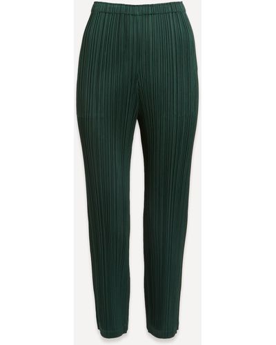 Pleats Please Issey Miyake Women's Monthly Colours January Dark-green Trousers 3