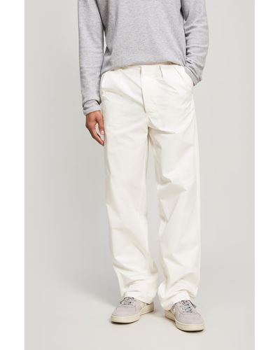 Fred Perry Margaret Howell Cotton Twill Tennis Trousers - White