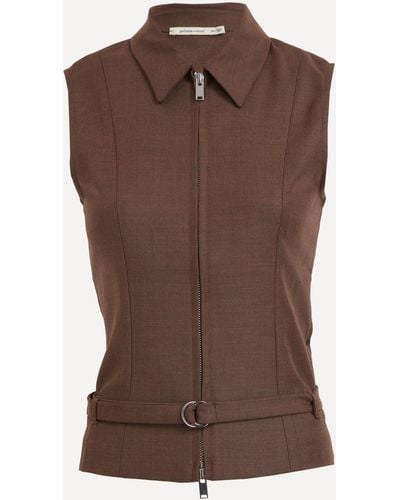 Paloma Wool Women's Angel Collared Vest Top 10 - Brown