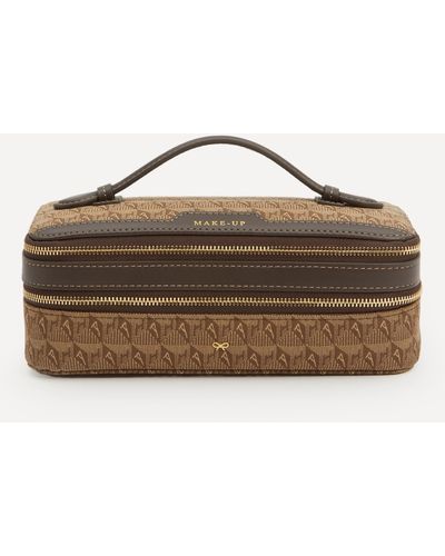 Anya Hindmarch Women's Jacquard Make-up Pouch Bag One Size - Brown