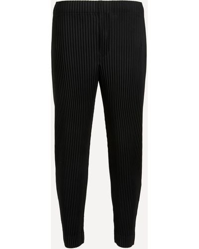 Homme Plissé Issey Miyake Mens Mc February Pleated Tapered Trousers 1 - Black