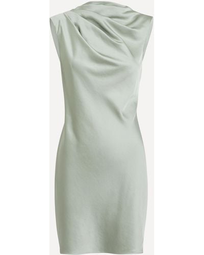 Significant Other Women's Annabel Bias Sage Satin Mini-dress 8 - Green