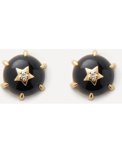 Andrea Fohrman 14ct Gold Mini Cosmo Black Onyx Stud Earrings One Size