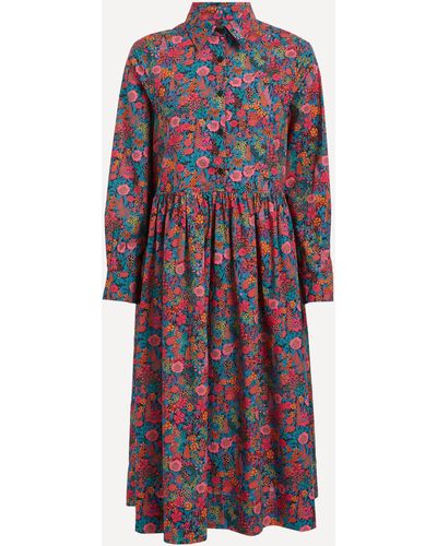 Liberty Women's Ciara Tana Lawn Cotton Gallery Shirtdress Xxl - Red