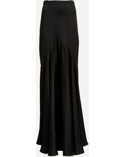 Nina Ricci Women's Bias Cut Maxi Skirt 14 - Black
