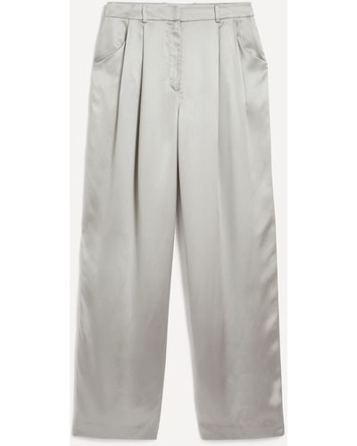 Loulou Studio Women's Vione Silk Blend Trousers - Grey