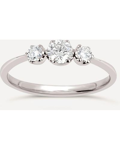 Dinny Hall Elyhara Small Diamond Trilogy Ring - White