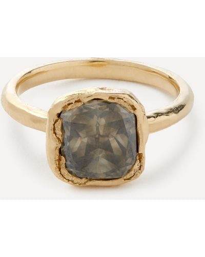 Ellis Mhairi Cameron 14ct Gold Green Diamond Engagement Ring L.5 - Multicolour