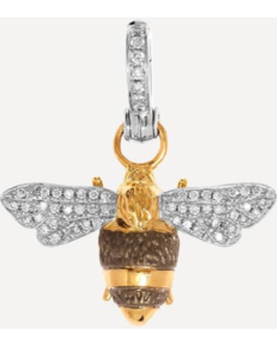 Annoushka 18ct Gold Mythology Diamond Bumblebee Pendant Onesize - Metallic