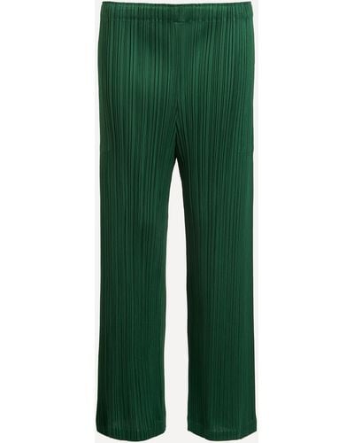 Pleats Please Issey Miyake Women's Monthly Colours Febuary Pleated Trousers 2 - Green