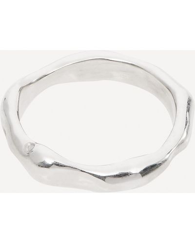 Studio Adorn Sterling Silver Organic Melty Band Ring K - White