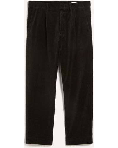 NN07 Mens Bill 1075 Relaxed Corduroy Trousers 30 - Black