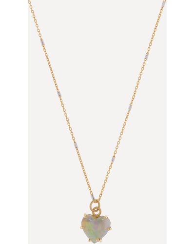 Brooke Gregson 18ct Gold Opal Heart Pendant Necklace - Metallic