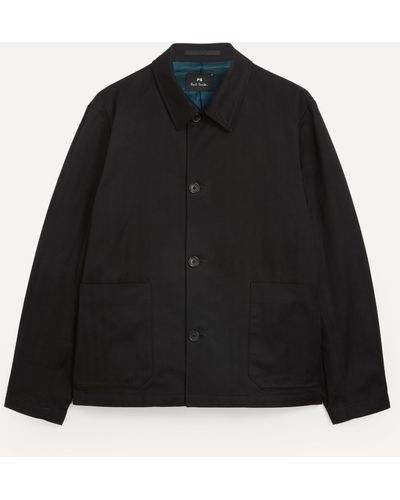 PS by Paul Smith Mens Cotton Chore Jacket - Black