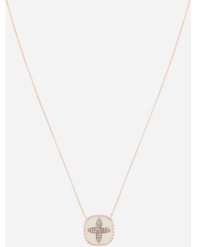 Pascale Monvoisin 9ct Rose Gold Bowie Diamond And Bakelite Pendant Necklace One Size - Metallic