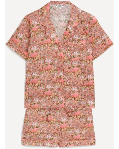 Liberty Women's Miro's Paradise Tana Lawn Cotton Short-sleeve Pyjama Set - Pink