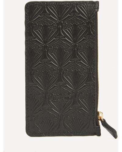 Liberty Women's Iphis Embossed Zipped Card Case - Black