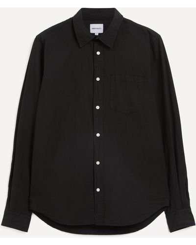 Norse Projects Mens Osvald Cotton Shirt - Black