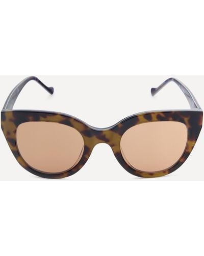 Liberty Women's Black With Print Oversized Sunglasses One Size - Natural