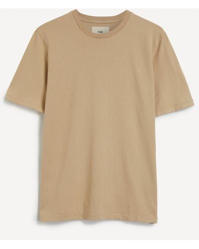 Folk Contrast Sleeve T-shirt 4 - Natural