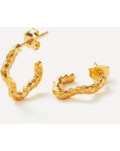 Missoma 18ct Gold-plated Vermeil Silver Serpent Squiggle Mini Hoop Earrings One Size - Metallic