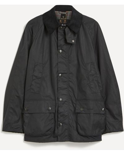Barbour Mens Ashby Navy Waxed Jacket Xl - Black